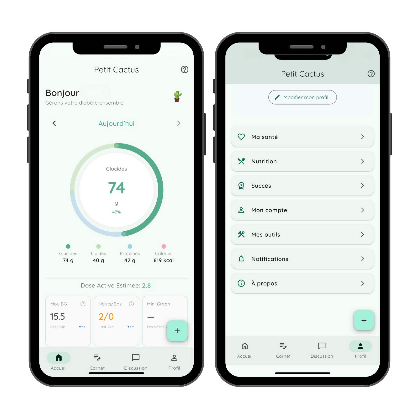 Aperçu application Petit Cactus